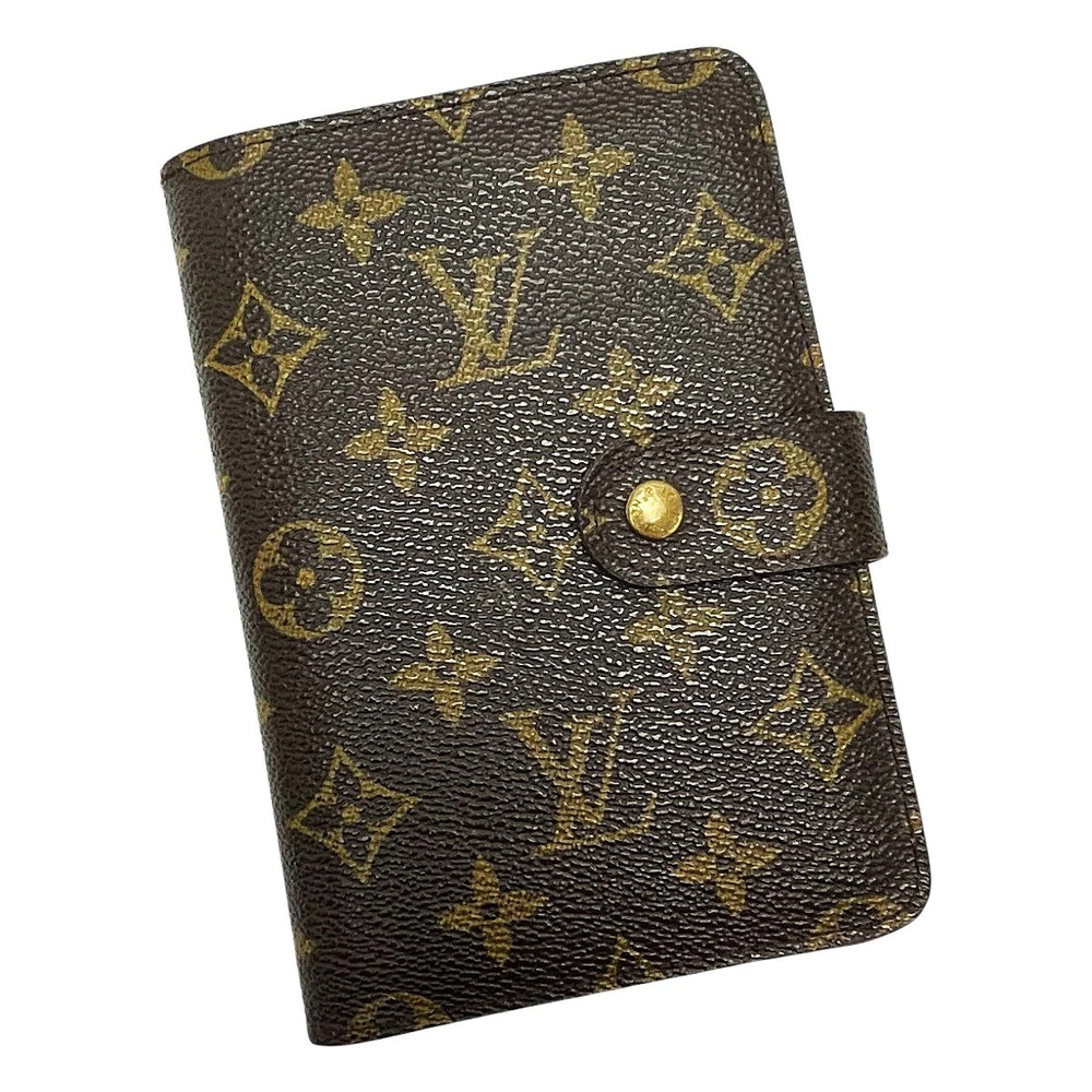 LOUIS VUITTON Monogram Porte Papier Zip Brown Bi fold Wallet Case
